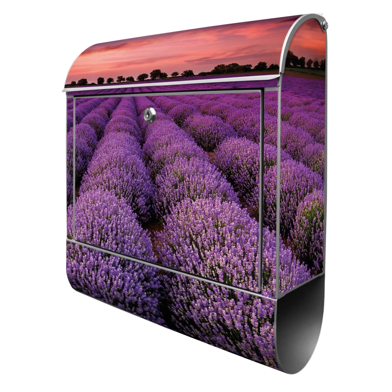 Banjado Design Briefkasten Silber Pulverbeschichtet 39x47x14cm 2 Schlüssel günstig online kaufen