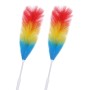 2er-Pack Bestlivings Staubwedel, ausziehbar bis 97cm, mit bunten Borsten und weißem Griff.