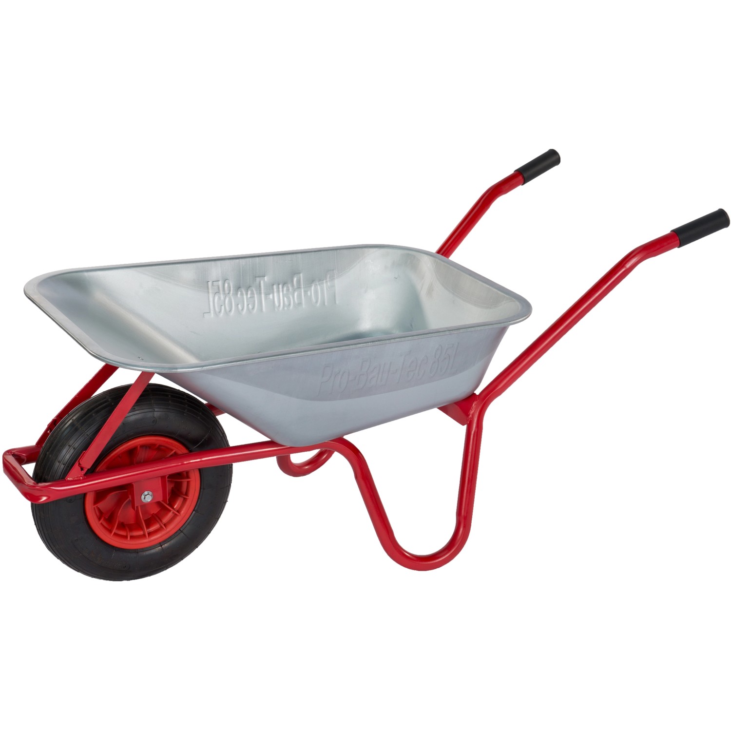 Pro-Bau-Tec Einrad-Schubkarre 85 l Muldenvolumen 160 kg Traglast Verzinkt