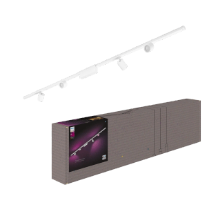 Philips Hue LED-Deckenleuchte Perifo Schienensystem 4 Spots Weiß
