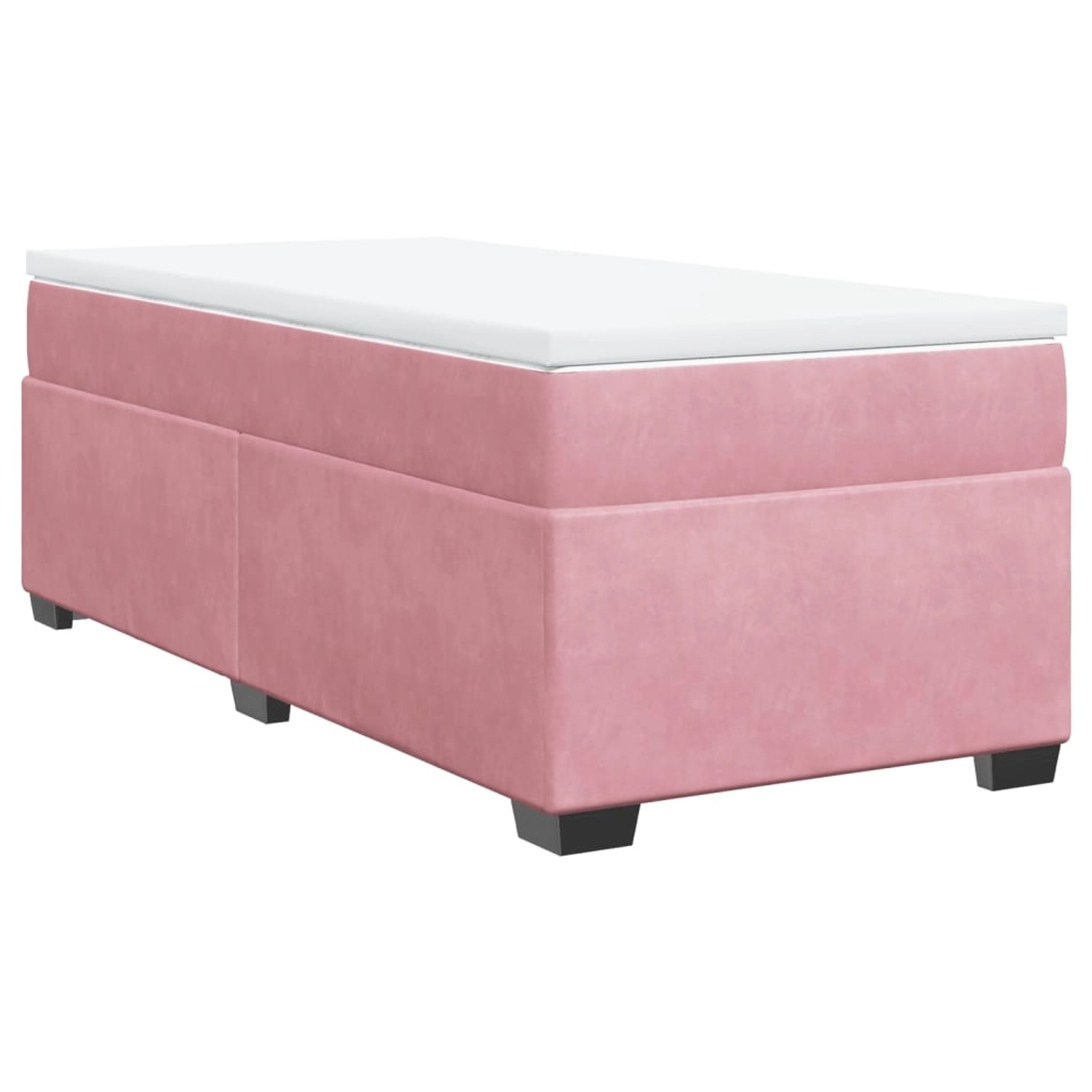 vidaXL Boxspringbett mit Matratze Rosa 90x200 cm Samt2097895 günstig online kaufen