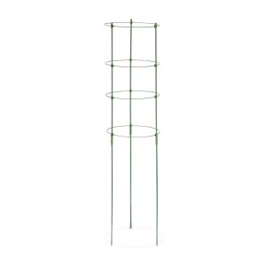 Relaxdays Rankhilfen 2er Set Eisen Kunststoff Grün Höhenverstellbar 120 cm ø 28 cm