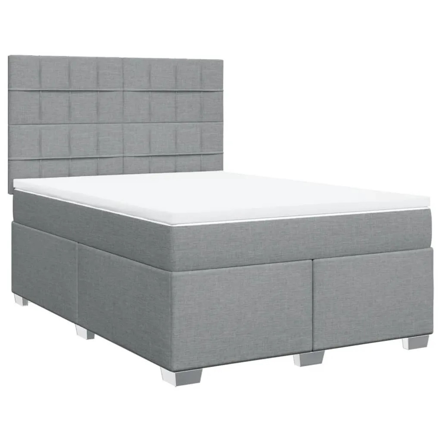 vidaXL Boxspringbett mit Matratze Hellgrau 160x200 cm Stoff 3292839 günstig online kaufen