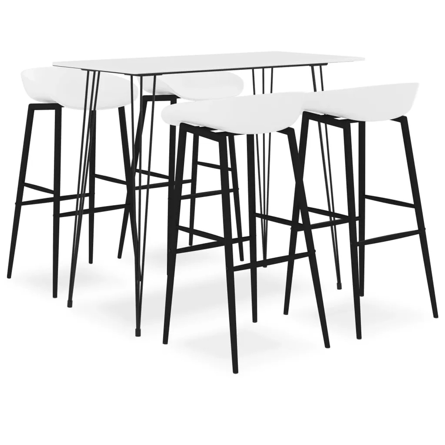 vidaXL 5-tlg. Bar-Set Weiß Modell 12