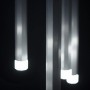Moderne 10-flammige LED-Pendelleuchte Bruno aus Aluminium, 89x120cm, warmweißes Licht.
