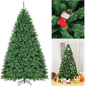 Costway Künstlicher Weihnachtsbaum mit Metallständer 270 cm