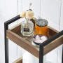 SoBuy Badregal FRG226-F mit 3 Ablagen aus Holz und Metall in Vintagebraun.