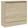 vidaXL Schuhregal Sonoma-Eiche, Schuhkipper aus Holzwerkstoff, 60x21x57 cm.
