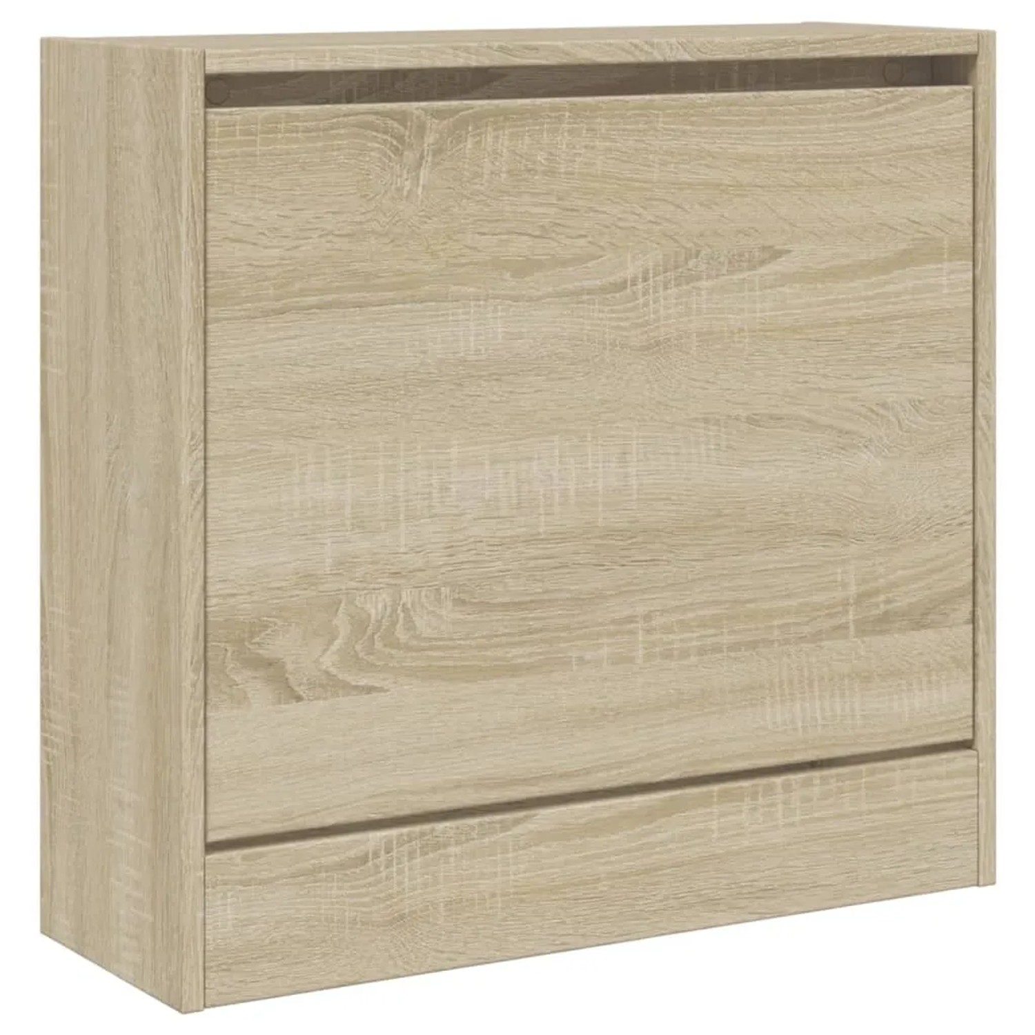 vidaXL Schuhregal Sonoma-Eiche, Schuhkipper aus Holzwerkstoff, 60x21x57 cm.