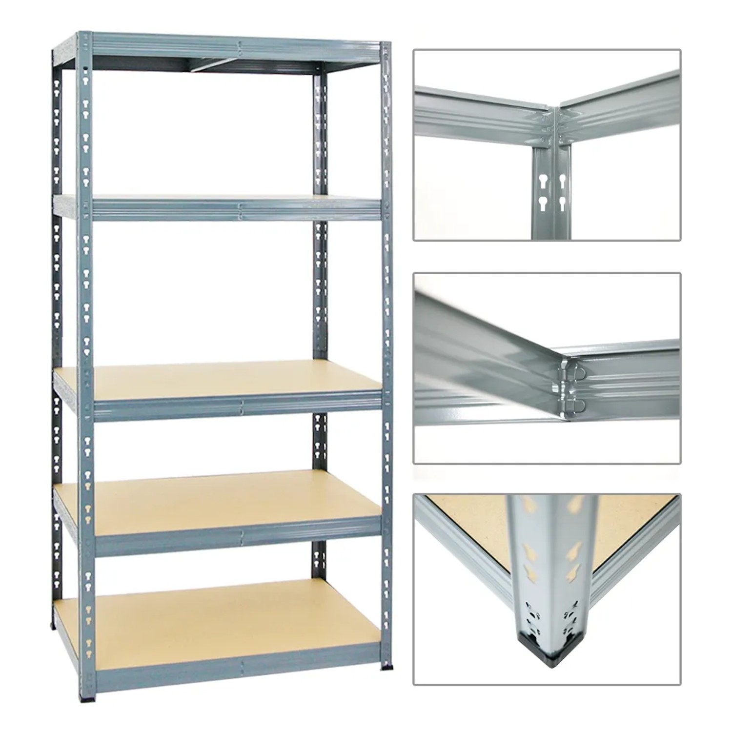 SONGMICS Étagère De Rangement à 5 Niveaux, 40 X 90 X 180 Cm, Capacité 875 Kg, Planches Réglables, Style Industriel, Pour Cuisine, Salon, Noir GLR040B01