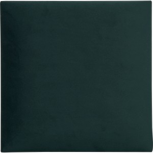 Quadratisches Wandkissen, 30x30 cm, dunkelgrüner Samt. Dekor-Paneel für individuelle Wandgestaltung.