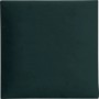 Quadratisches Wandkissen, 30x30 cm, dunkelgrüner Samt. Dekor-Paneel für individuelle Wandgestaltung.