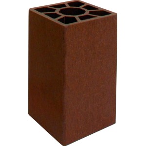 Brauner WPC-Pfosten (9x9x200 cm) für Shanghai Zaunserie, Zubehör für Zaunbau & Sichtschutz.