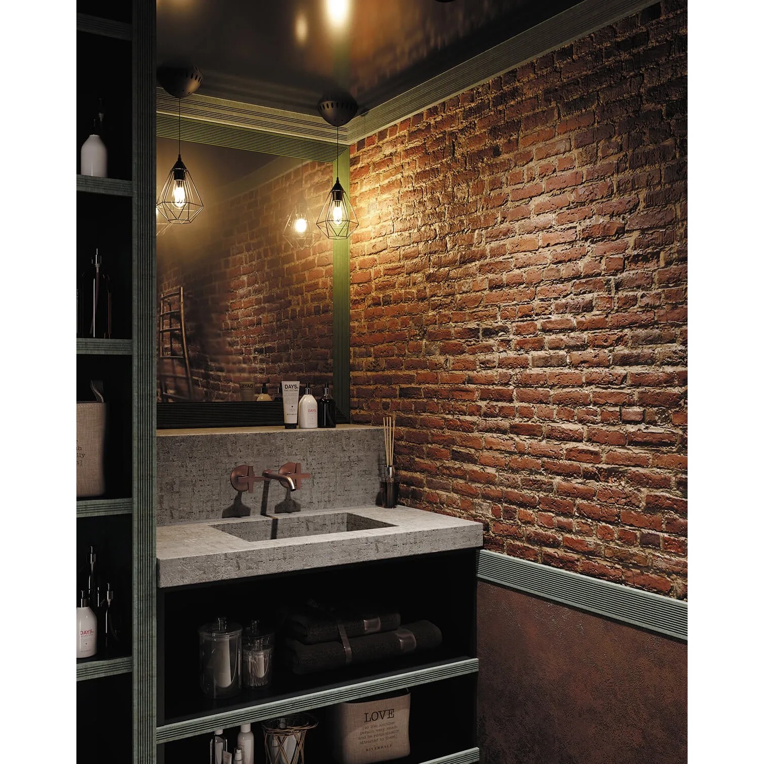 Moderne Badezimmer-Szene mit PROFHOME Wandleiste als Friesleiste in Weiß.