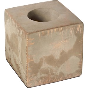 Vintage Tischleuchte Gold, quadratisch, grau-goldfarben für E27 Leuchtmittel. Design-Tischlampe im Retro-Look.