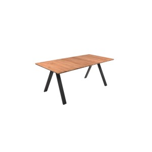 DELUKE Garten-Sitzgruppe FAYE 5-tlg. Teak Dunkelgrau Gartenmöbel-Set Gartengarnitur Garten-Essgruppe Stapelstühle Esstisch