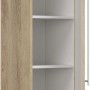 Posseik Bad-Hochschrank Homeline, Eiche hell, 35 cm breit, mit offenen Regalfächern.