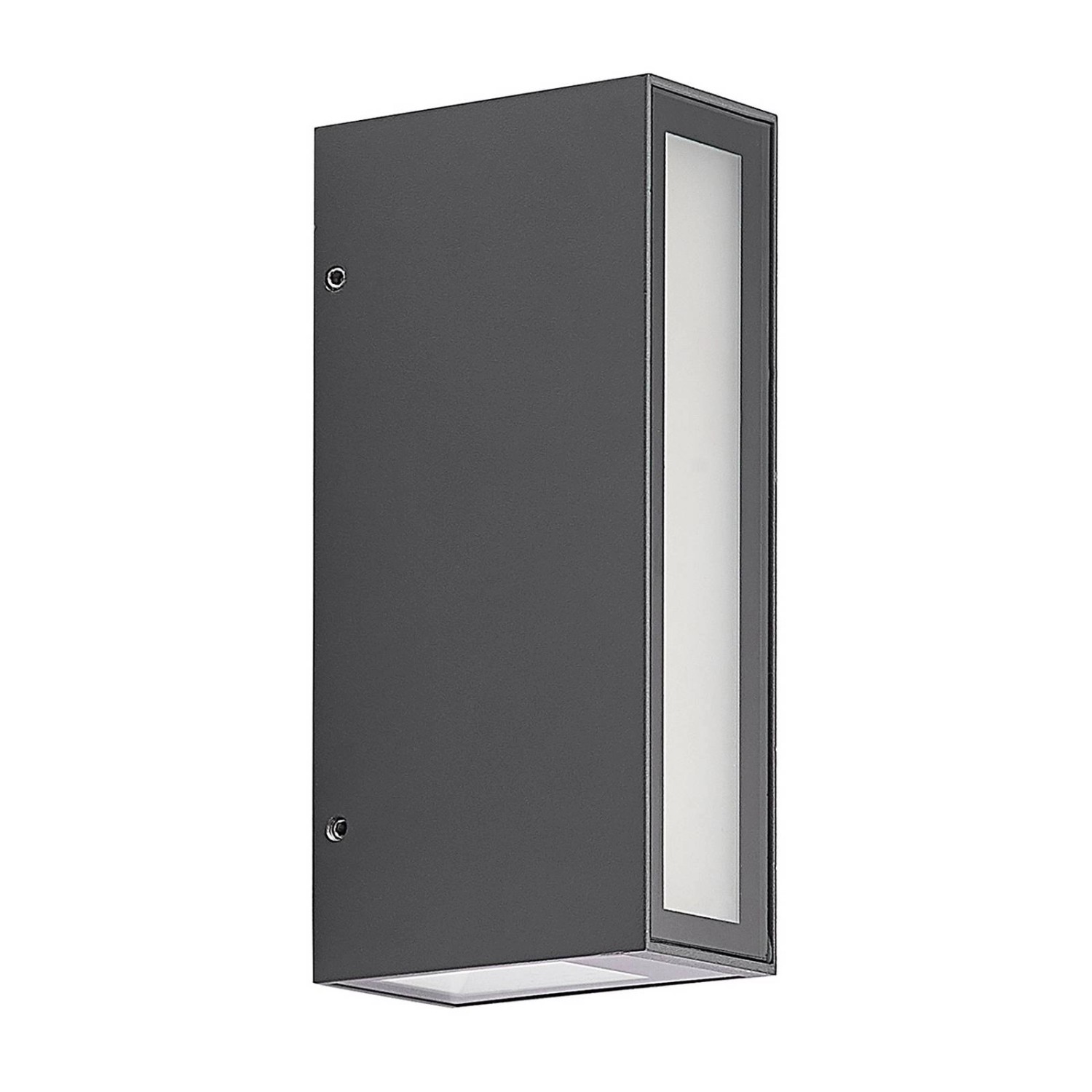 PRIOS LED Wandleuchte Außen Loriava 2621001 Spritzwassergeschützt Modern in Alu aus Aluminium 1-flammig