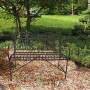 Garten Pleasure Bank Mangan, 106 cm, Stahl, braun-schwarz, im Garten.