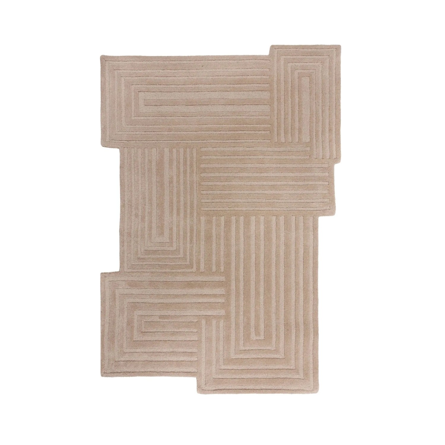 Flair Rugs Wollteppich Zen 160 cm x 230 cm Natural