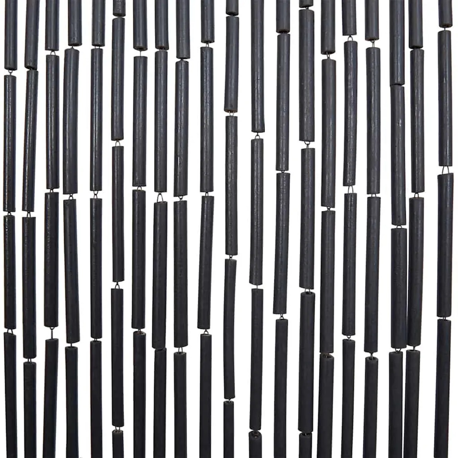 Dunkelgrauer Insekten-Türvorhang aus Bambus mit feinen Strängen, 120x220 cm. Effektives Fliegengitter.