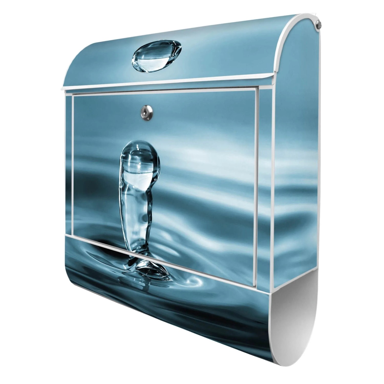 Banjado Design Briefkasten Weiß Pulverbeschichtet 39x47x14cm 2 Schlüssel Mi günstig online kaufen