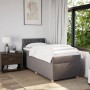 vidaXL Boxspringbett Taupe (90x190 cm) mit Matratze und Auflage im Schlafzimmer.