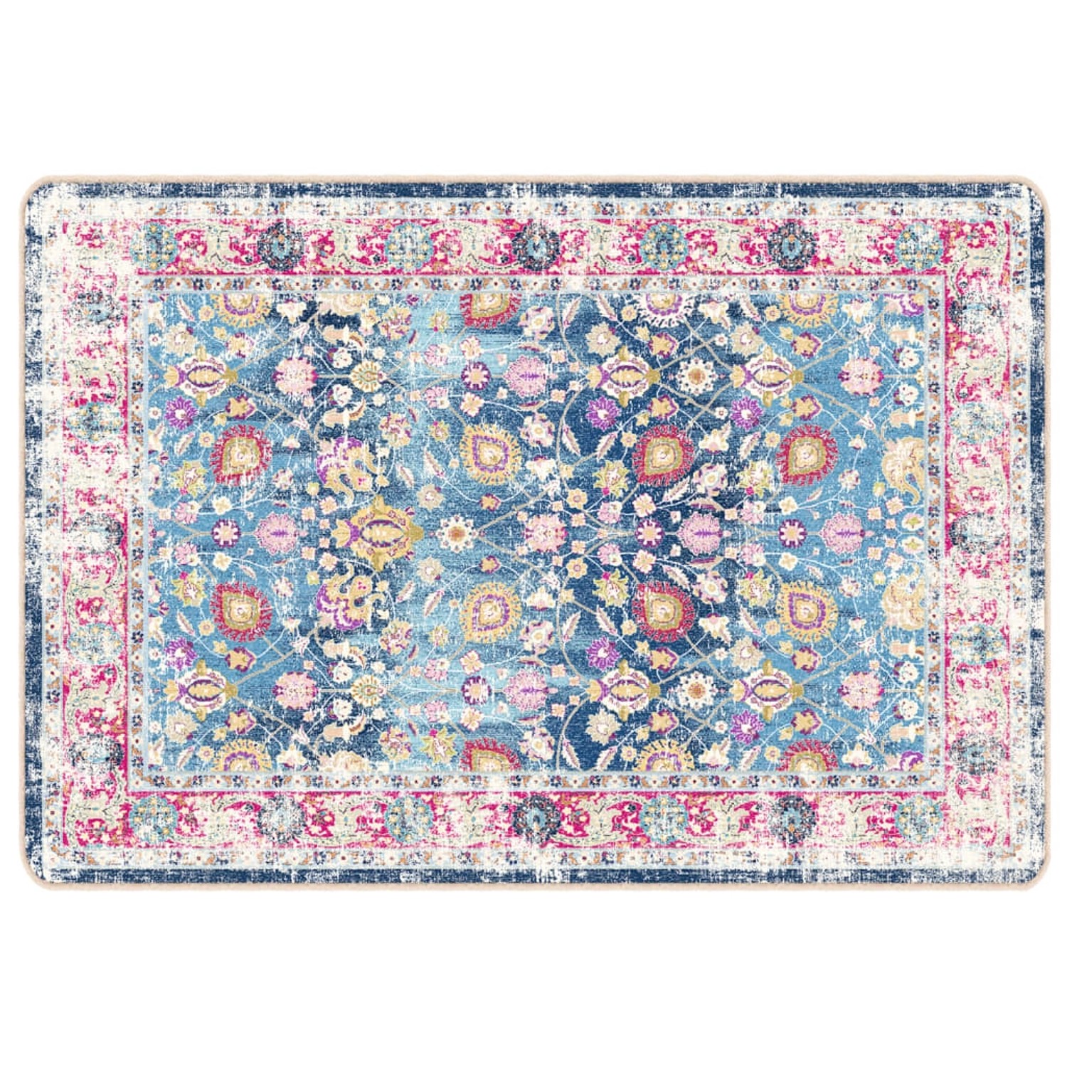 vidaXL Teppich Waschbar Mehrfarbig 160x230 Cm Rutschfest 1928469 günstig online kaufen