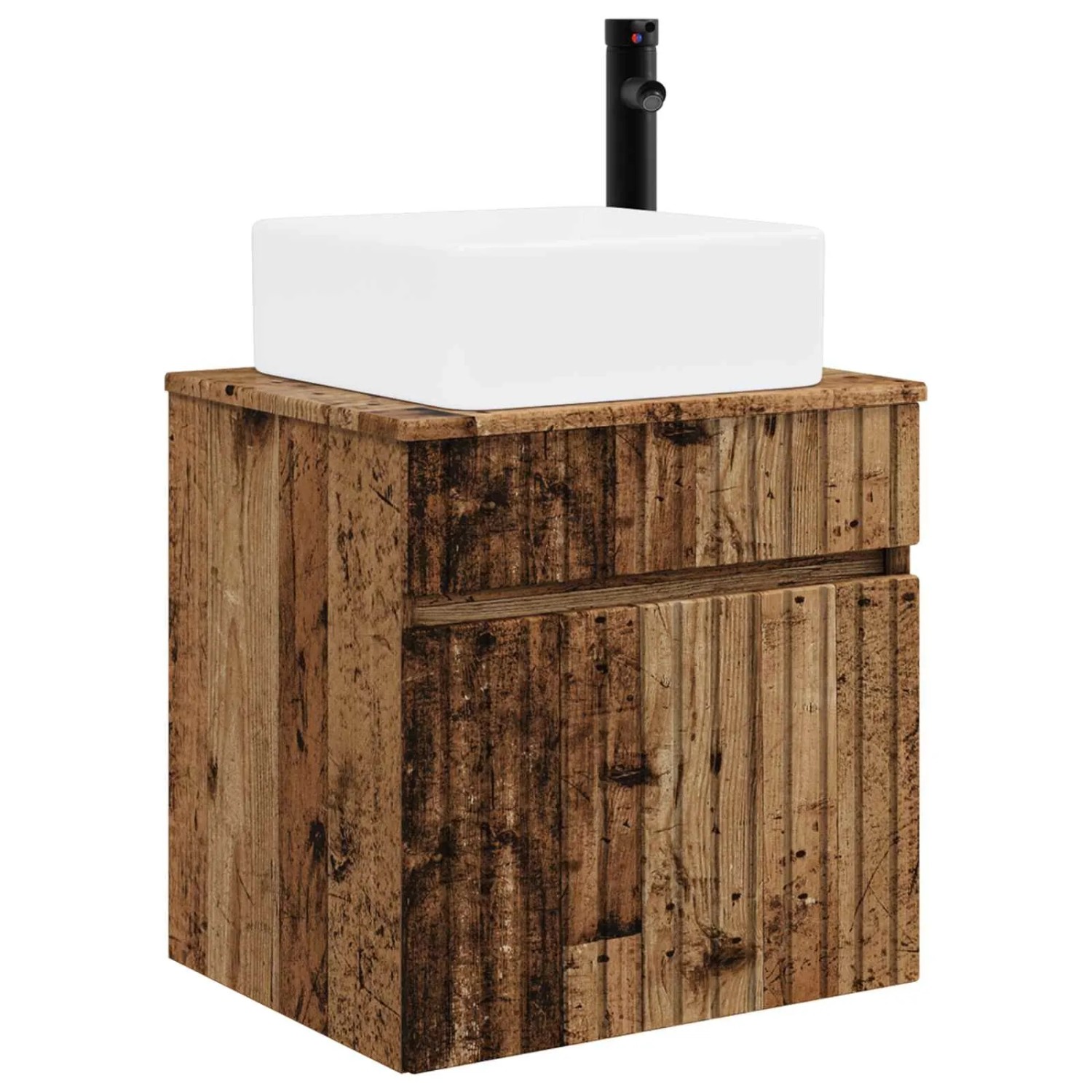 vidaXL Wandmontierte Waschbecken-Vanität Altholz 49 x 41 x 63 cm 890570