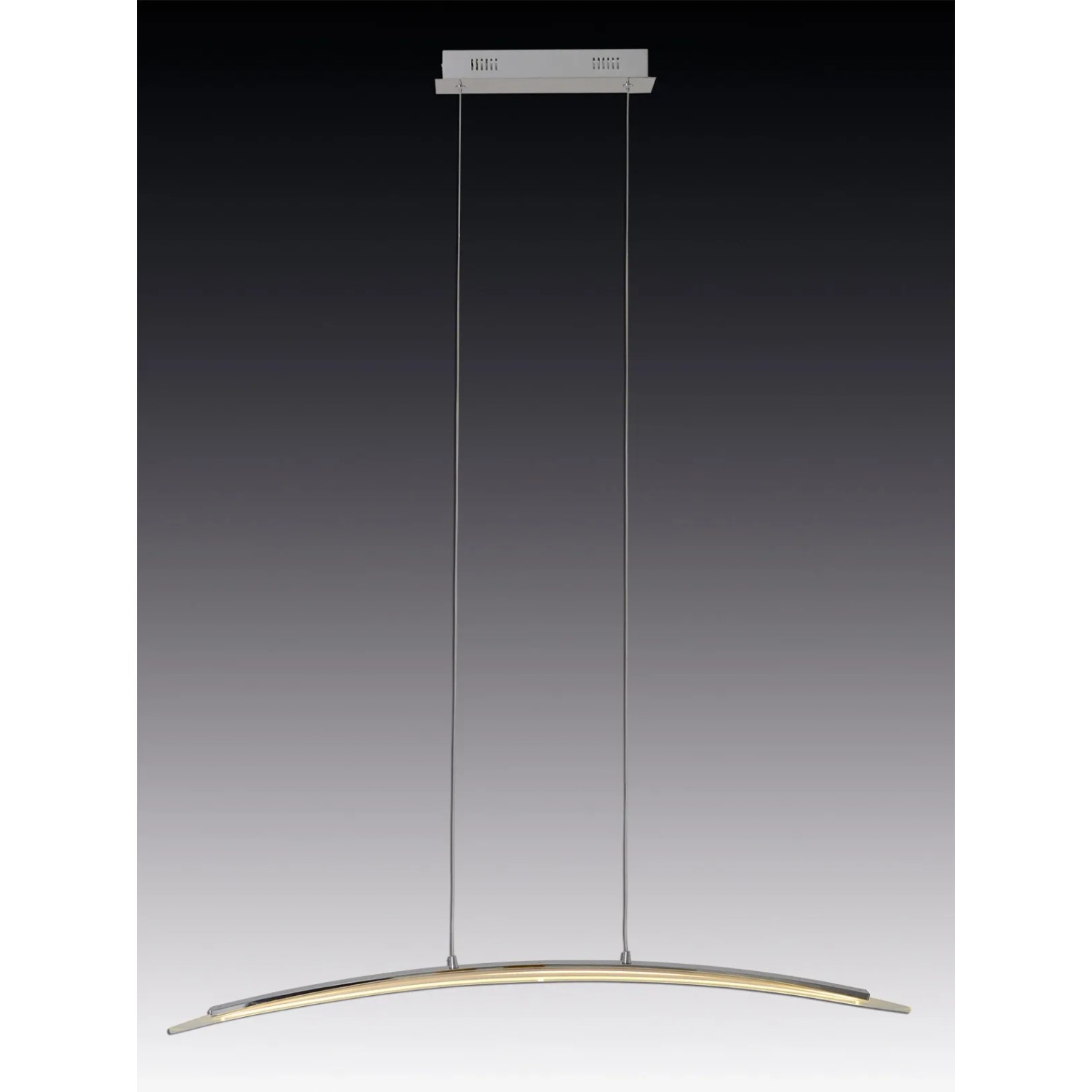 Moderne LED-Pendelleuchte Surf Chrom von Näve für Wohn- und Esszimmer.