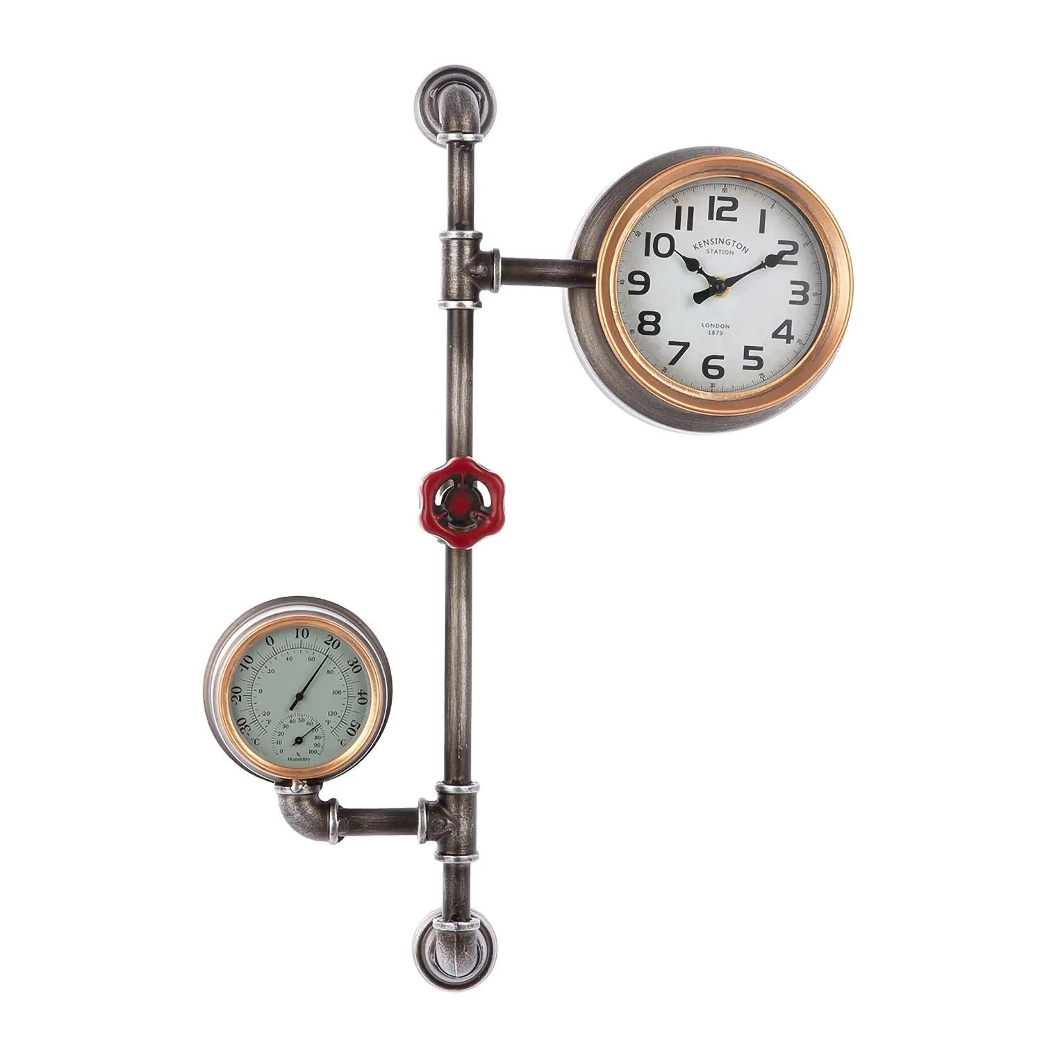 Gilde Wanduhr Abola Silberfarben 60 cm x 42 cm