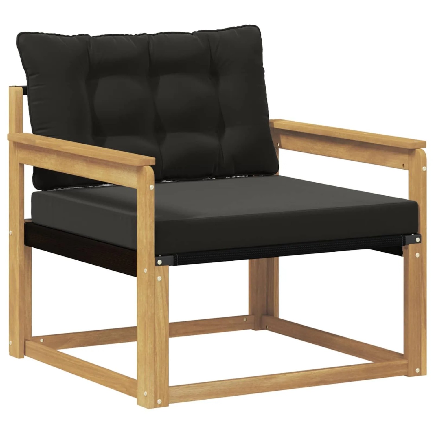 vidaXL Outdoor-Sofagarnitur Massives Akazienholz und Textilene Weiß 3439058