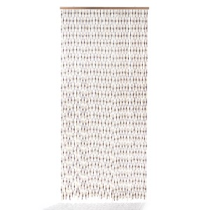 Kobolo Türvorhang aus Papier mit 55 Strängen, beige-braun, 100x220 cm. Dekoartikel & Insektenschutz.