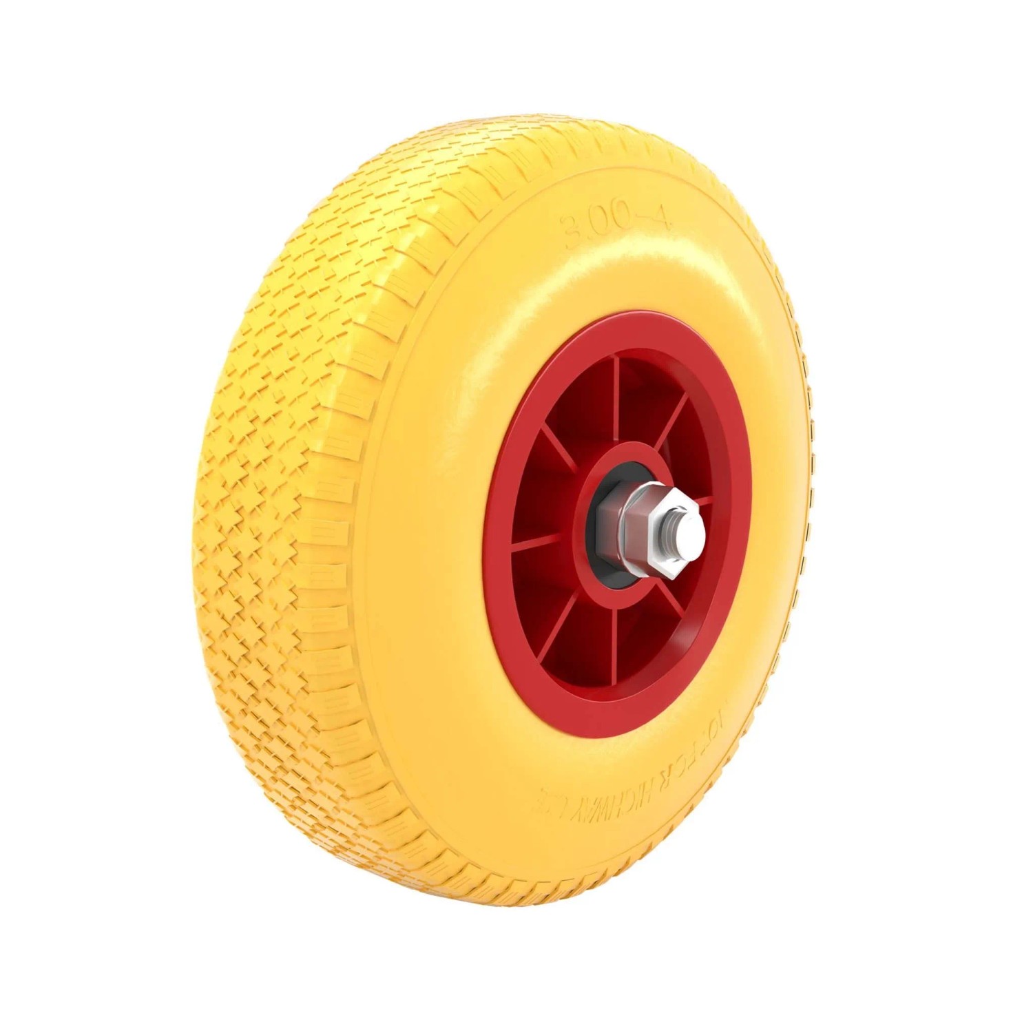 Wiltec Schubkarren Pu Rad 3.00-4 Vollgummi Polyurethan Reifen Pannensicher