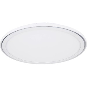 Weiße LED-Deckenleuchte Samu von Globo, Ø 50 cm, aus Metall. Dimmbar und mit Farbwechsler.