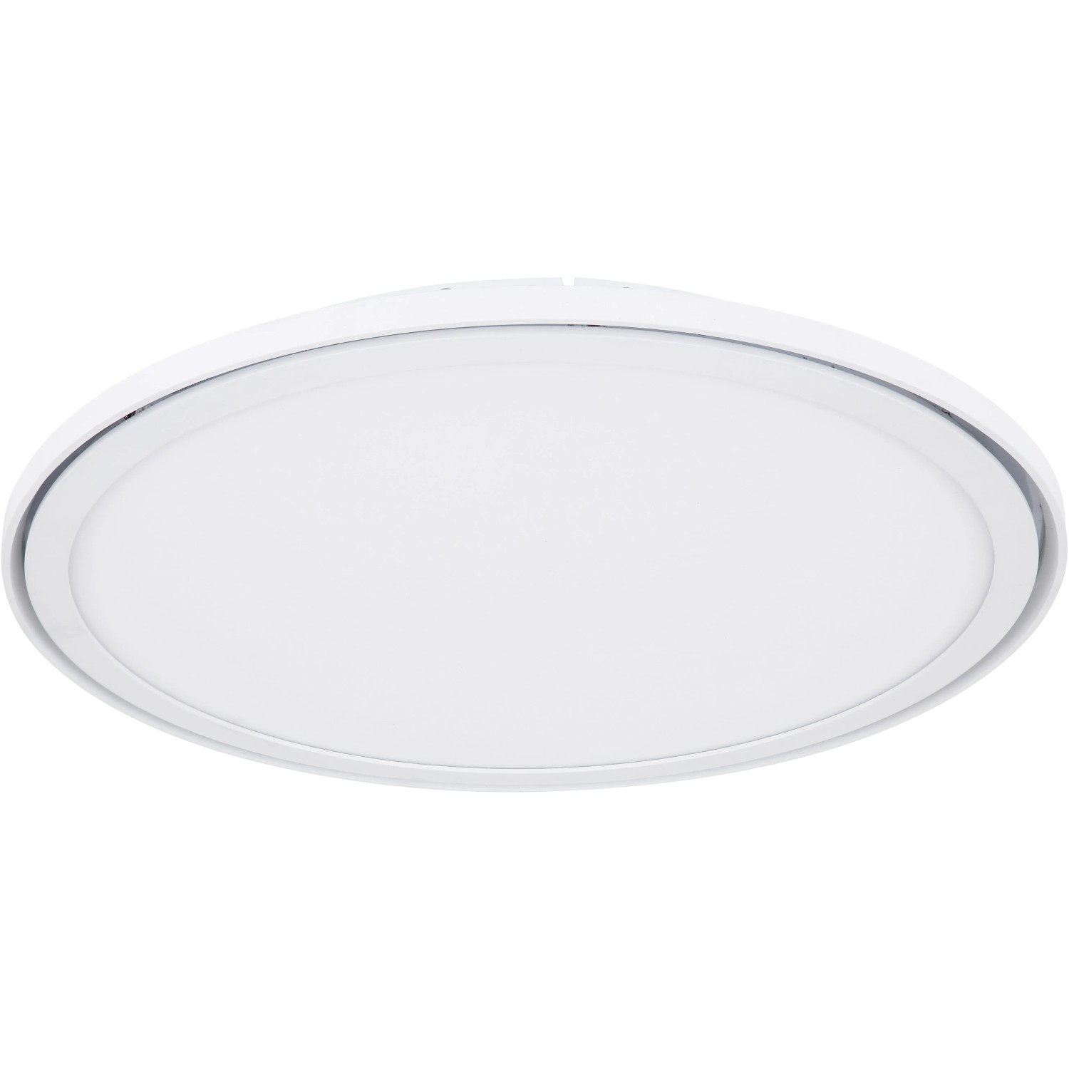 Weiße LED-Deckenleuchte Samu von Globo, Ø 50 cm, aus Metall. Dimmbar und mit Farbwechsler.