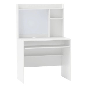 Costway Schreibtisch Magnetische Pinnwand 89 x 50 x 138 cm Weiß