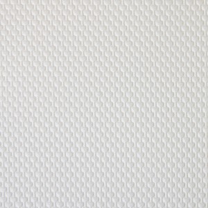 Detailansicht: Weiße Venilia Tischschutzfolie Bulgomme Premium mit feiner Struktur.