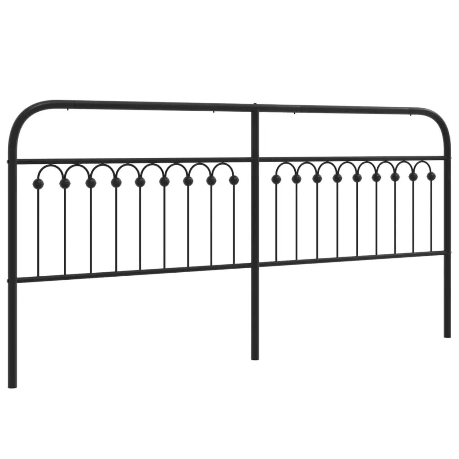 vidaXL Ersatz-Kopfteil Metall Schwarz 193 cm 376637