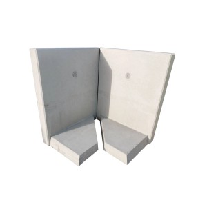 Diephaus L-Stein Ecke, bewehrt, grau, 90 Grad, zweiteilig, für Mauersysteme.