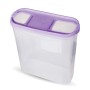 Bestlivings Frischhaltebox Schüttdose, 4er Pack, 4,5 Liter, lila Deckel, transparente Dose.