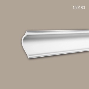 Weiße PROFHOME Eckleiste (16 m Set) für Paneele, Detailansicht.