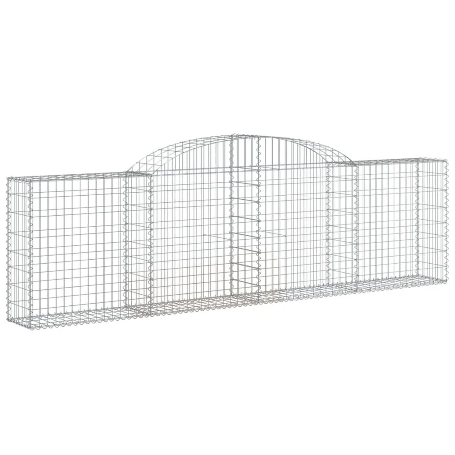 vidaXL Gabionen mit Hochbogen 13 Stk 300x30x80/100cm Verzinktes Eisen 3146514