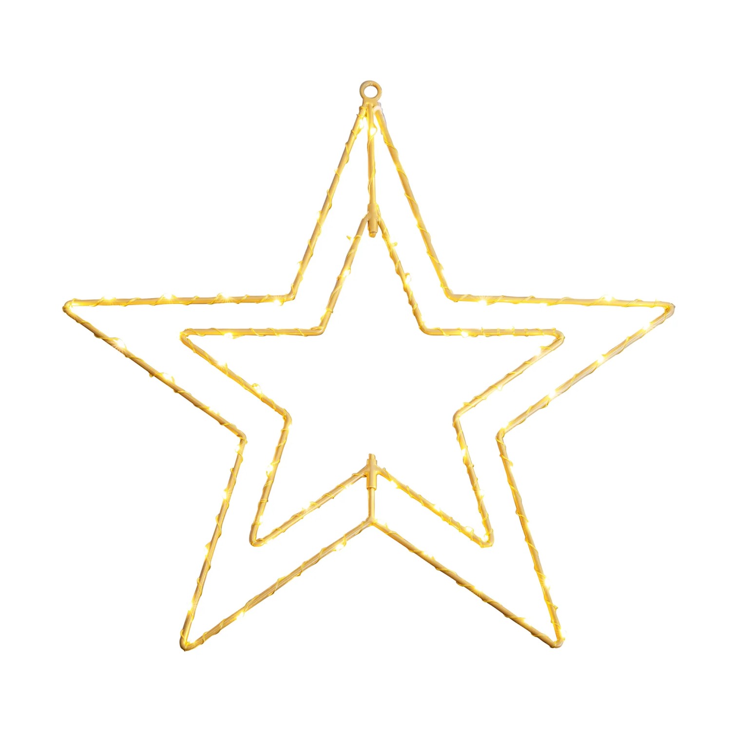 Näve Outdoor LED Weihnachtsdeko Fensterstern Gold 40 cm