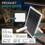 LUXULA LED Solarstrahler mit Panel, 550lm, 6500K, IP65, schwarz, für Garten und Außenbereiche.