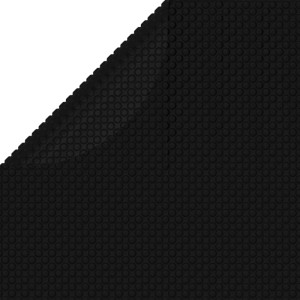 Schwarze furnicato Poolabdeckung, 356 cm Durchmesser, aus PE-Material mit Luftpolstern.
