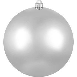 XXL Weihnachtskugel, Ø 20cm, Silber matt, ideal für Weihnachtsbaum und Deko.