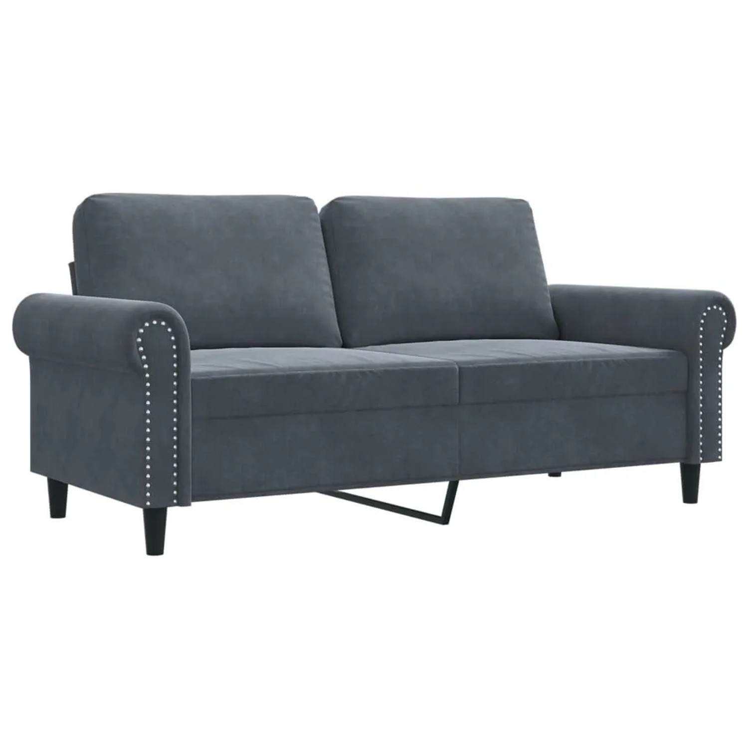 vidaXL 2-Sitzer-Sofa Dunkelgrau 140 cm Samt 359530 günstig online kaufen