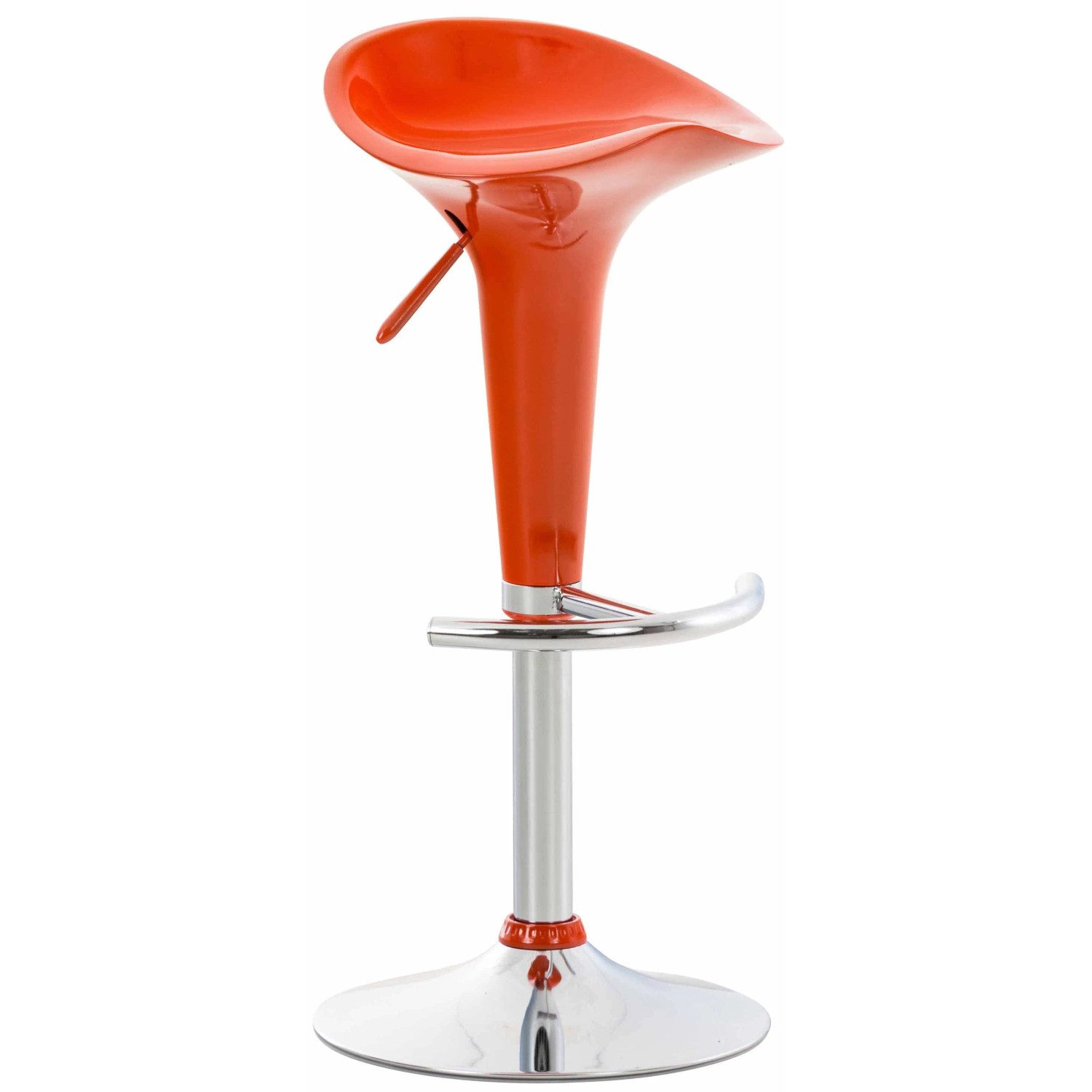 DELUKE Barhocker CEKOT Kunststoff Orange 37x37x87cm Barstuhl Höhenverstellbar Drehbar Tresenhocker Tresenstuhl