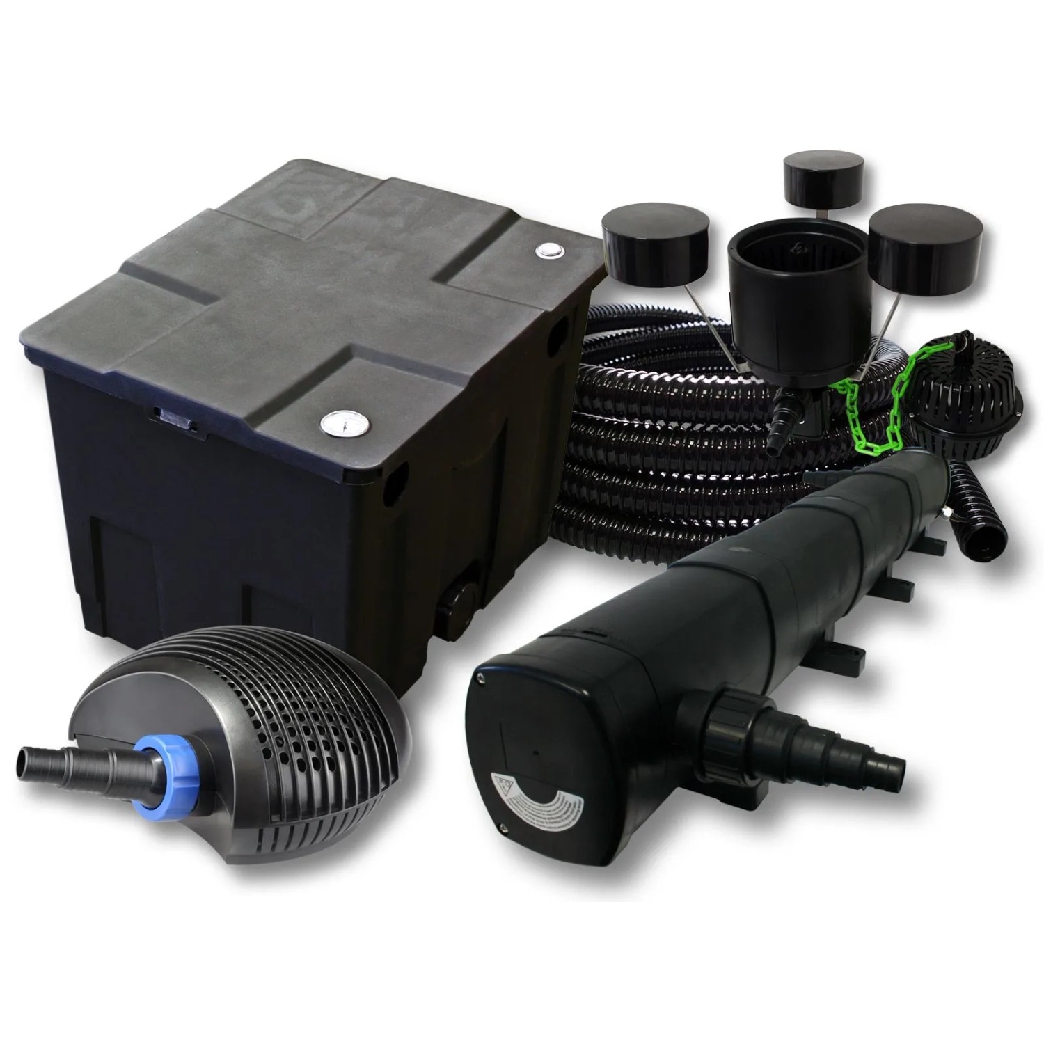 Sunsun Filter Set 12000L Teich72W Teichklärer 20W Pumpe 25M Schlauch Skimmer Csp-250